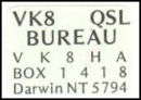 QSL Stamp AUSTRALIA-VK8 (1978)