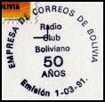 BOLIVIA - 50º Aniversario Radio Club Boliviano - 1991
