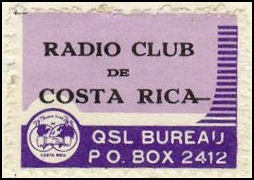 QSL Stamp COSTA RICA (1972)
