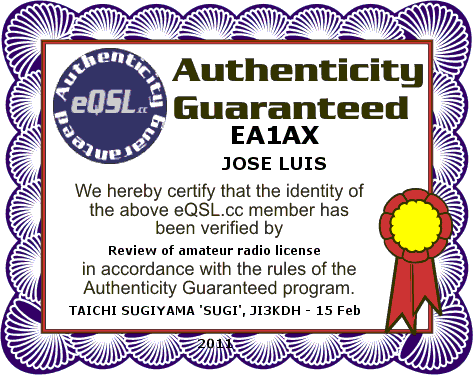 Certificado eQSL