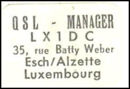 QSL Stamp LUXEMBURGO-LX1DC (1985)