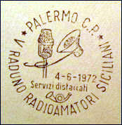ITALIA - Palermo (Sicilia) - 5ª Reunion Radioaficonados Sicilia - 4 Junio 1972