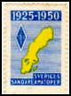 QSL Stamp SUECIA (1953)-25 años de Swedish Radio Society
